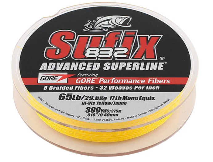Sufix 832 Braid Hi-Vis Yellow