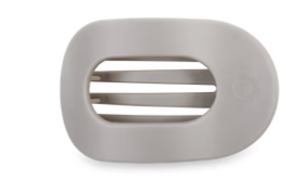 Teleties Flat Clip Round Silver Flames Small