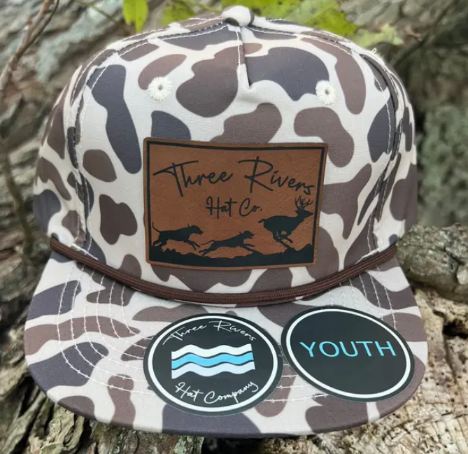 Youth - Deer Dog Hunting - Camo Rope Hat
