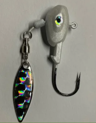 Spot Choker Pro Model Pearl White w/ Silver Holo 3/0 Hook