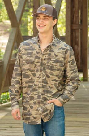 Old School Camo Performance LS Camo Small