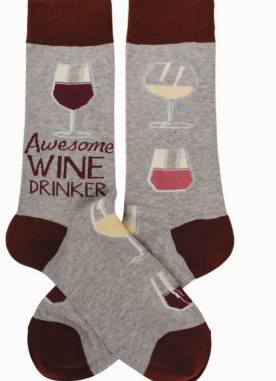 Socks Awesome Wine Drinker