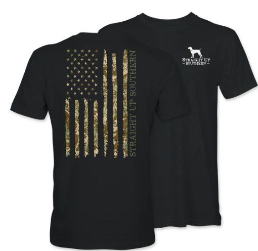 US Camo Flag Black