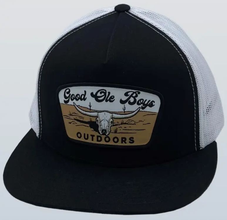Good Ole Boys Skull Patch Black/White
