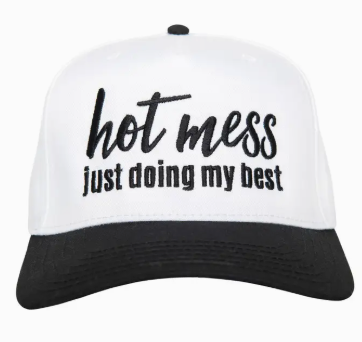 Hot Mess Just Doing My Best Two-Toned Vintage Hat