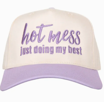Hot Mess Just Doing My Best Two-Toned Vintage Hat