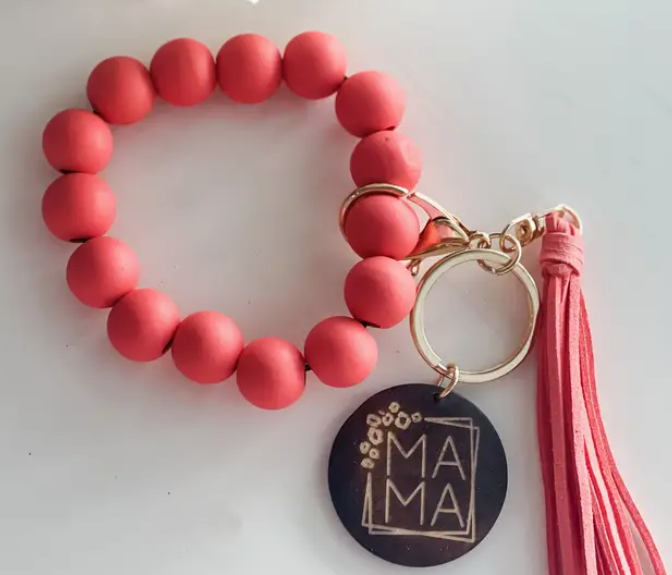 Mama Beaded Key Ring