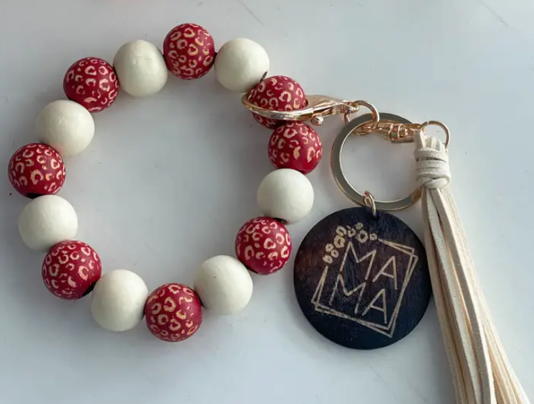 Mama Beaded Key Ring
