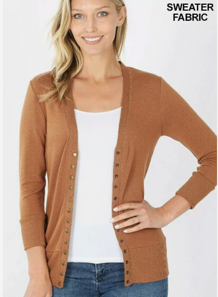 Snap Button Sweater Cardigan