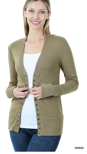 Snap Button Sweater Cardigan
