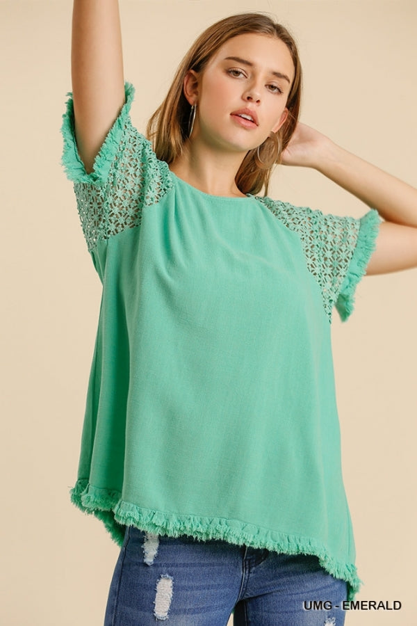 Umgee Blend Floral Crochet