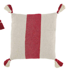 Mud Pie One Stripe Red Ponchaa Pillow
