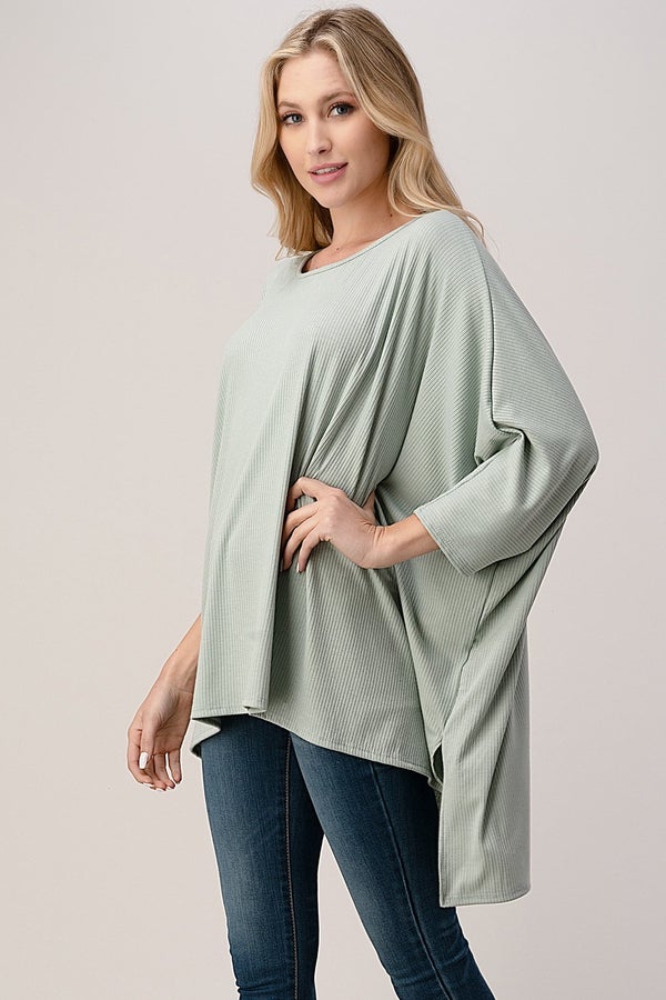 Mila Ribbed Solid Sage