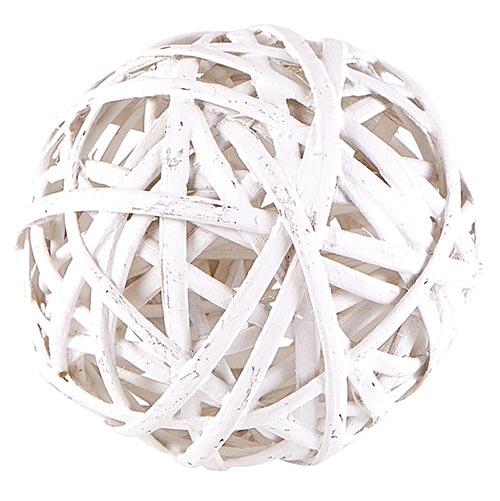 White Rattan Ball Small