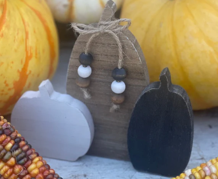 White/Wood/Black Pumpkin Trio