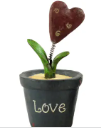 Heart on Pot 4.5"