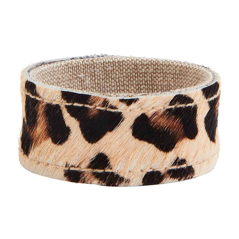Mud Pie Mohair Napkin Ring Cheetah