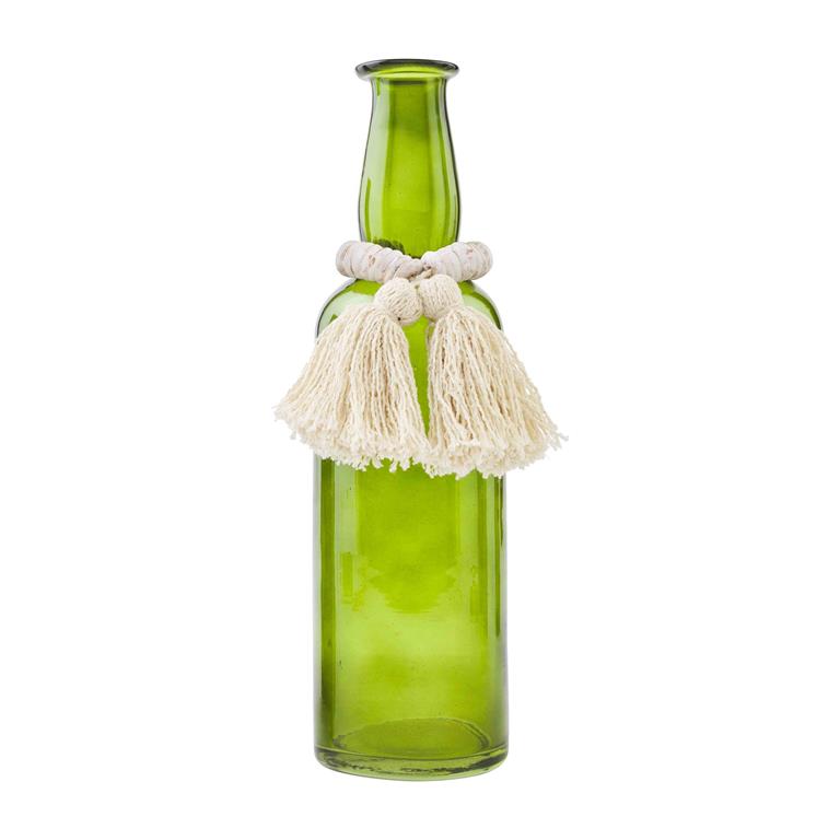 Mud Pie Beaded Green Bottle