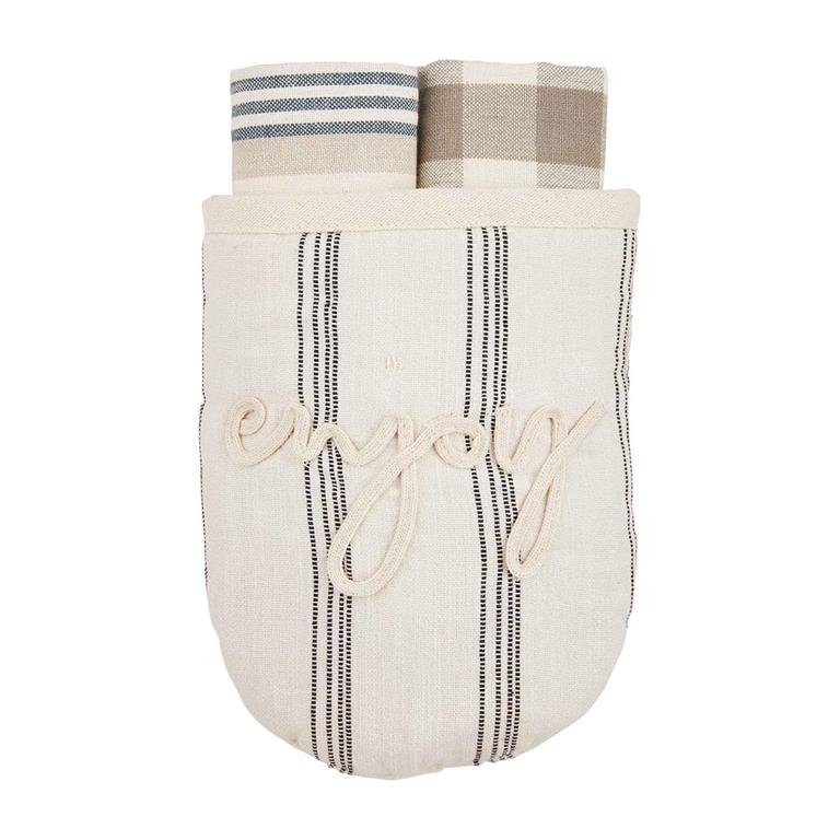 Mud Pie Enjoy Farm Oven Mitt Set