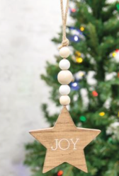 Joy Star Beaded Ornament