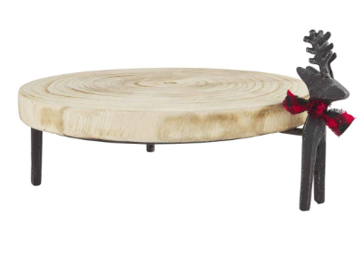 Mud Pie Metal Deer with Wood Stand