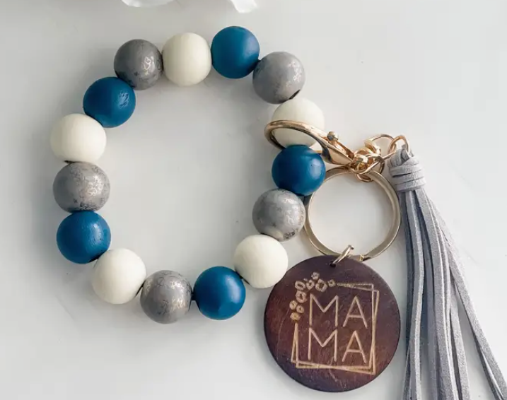 Mama Beaded Key Ring