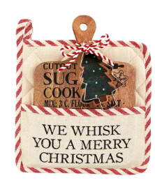 Mud Pie Whisk Like Pot Holder Board Set