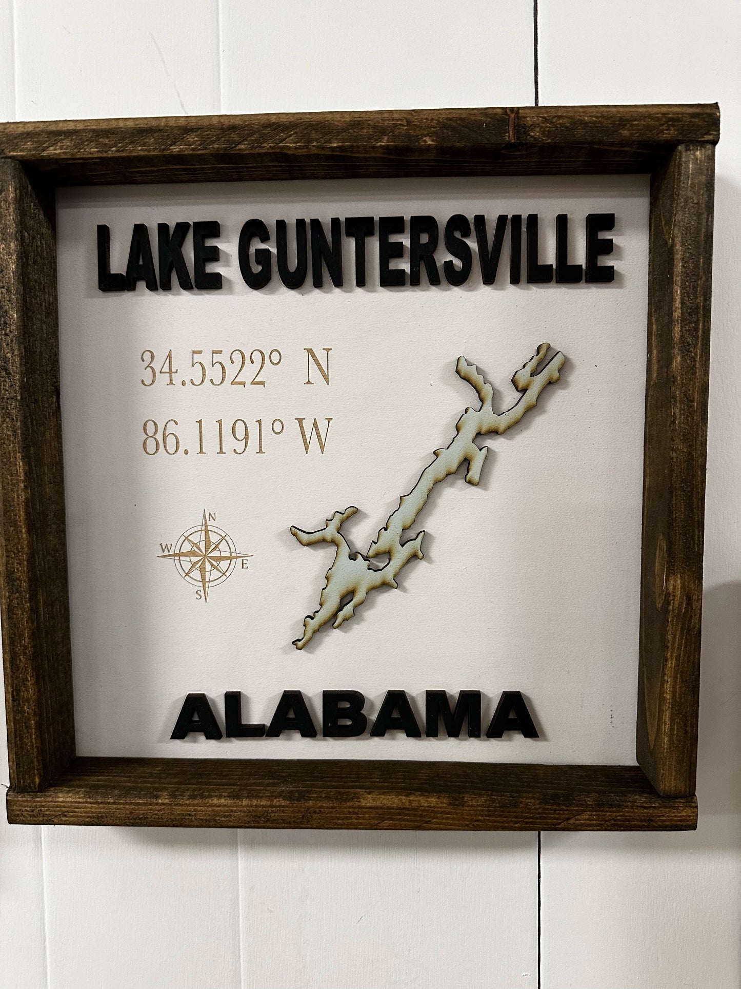 Guntersville Lake Sign 12x12