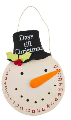 Mud Pie Snowman Countdown Hanger