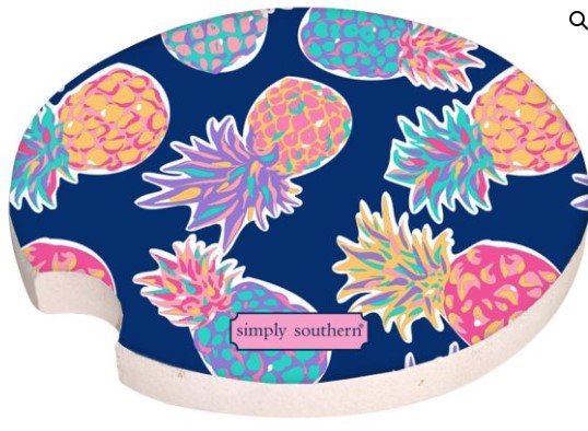 SS Car Coasters Pineapple