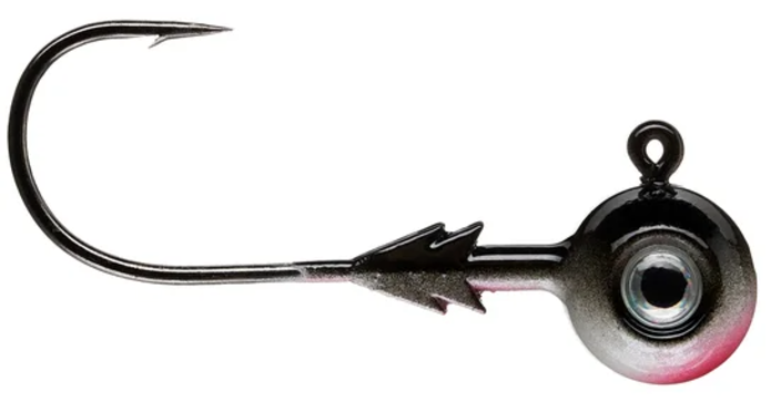 VMC Tungsten Moon Eye Jig Glow Black Wonderbread 3/8oz