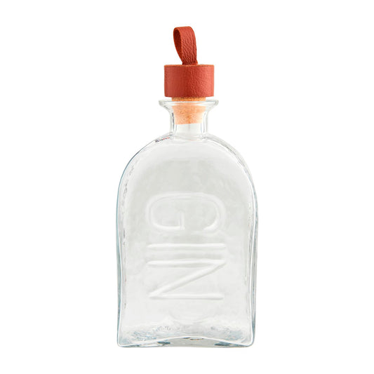 Mud Pie Embossed Glass Decanters Gin