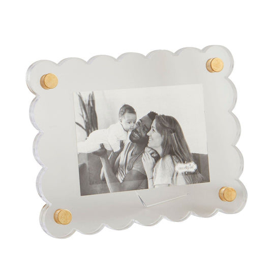 Mud Pie Rectangle Mini Scalloped Acrylic Frames
