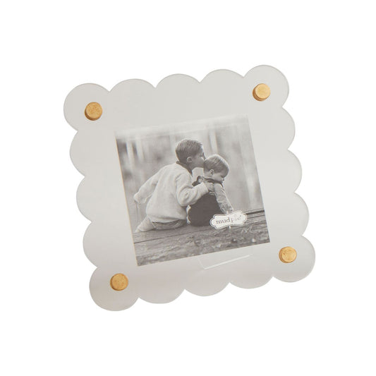 Mud Pie Square Mini Scalloped Acrylic Frames