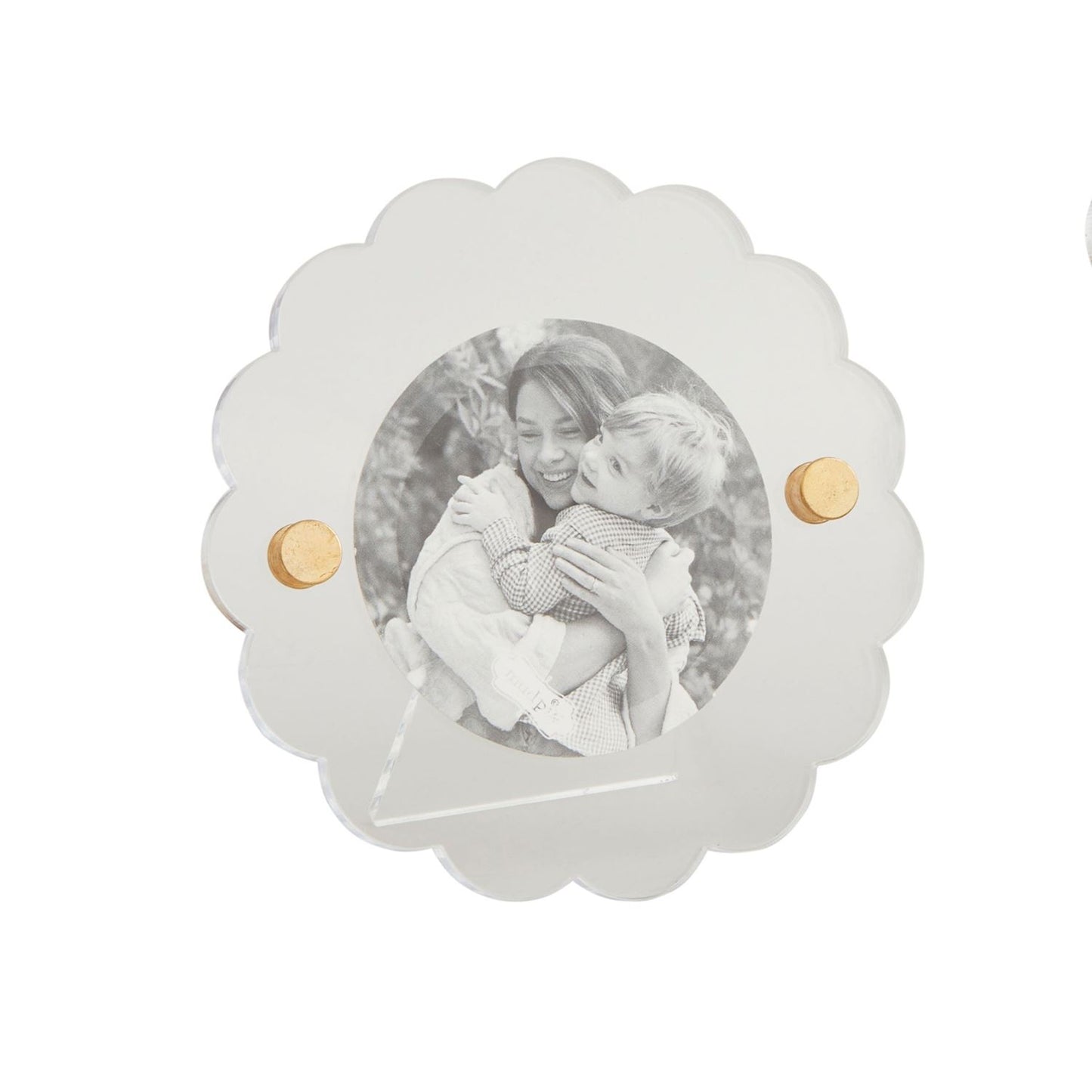 Mud Pie Round Mini Scalloped Acrylic Frames