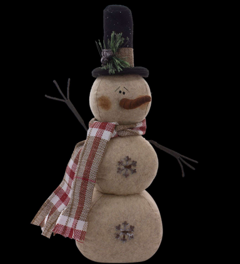 3 Stacked Cranberry Snowman