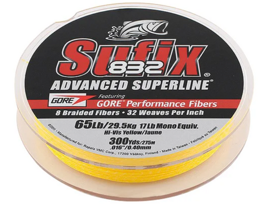 Sufix 832 Braid Hi-Vis Yellow