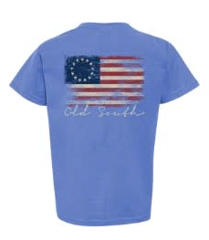 Betsy Ross Flag Short Sleeve Flo Blue Youth