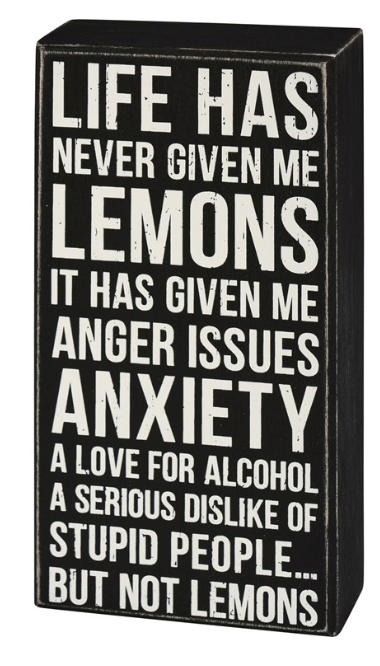Lemons Box Sign