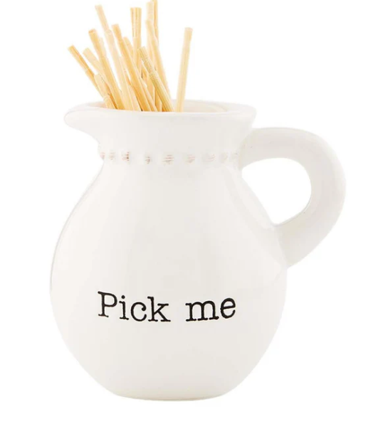 Mud Pie Toothpick Holder Pick Me