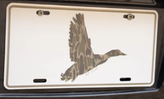 Duck Wings License Plate