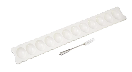 Mud Pie Deviled Egg Tray & Fork Set