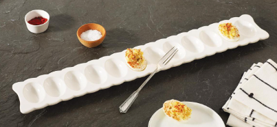 Mud Pie Deviled Egg Tray & Fork Set