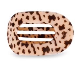 Teleties Flat Clip Round Blonde Tortoise Small