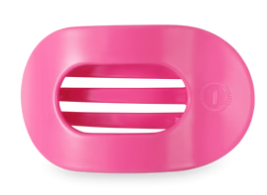 Teleties Flat Clip Round Pink Large