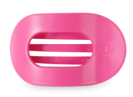 Teleties Flat Clip Round Pink Small