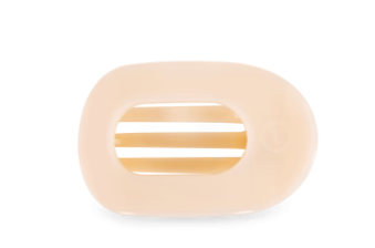 Teleties Flat Clip Round Almond Beige Large