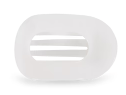 Teleties Flat Clip Round Coconut White Medium