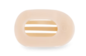 Teleties Flat Clip Round Almond Beige Small