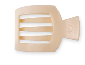 Teleties Flat Clip Square Almond Beige Medium